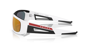 Men's Prada Sunglasses Linea Rossa Matte white/black