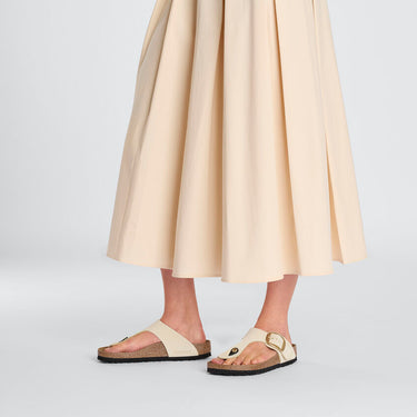 Women's Gizeh Big Buckle Nubuck Leather Ecru Regular/Wide