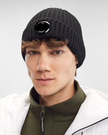 Extra Fine Merino Wool Beanie Black