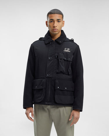 C.P. Duffel Mixed Goggle Jacket Black