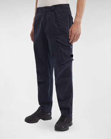 Stretch Sateen Pants Loose Fit Total Eclipse