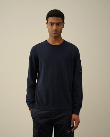 Men's Cotton Crepe Jumper Eclipse-blue