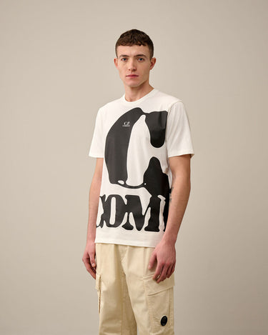 Men's 30/1 Jersey Relaxed Logo T-shirt Gauze White