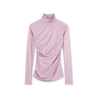 Top in fluid glittery jersey Pink