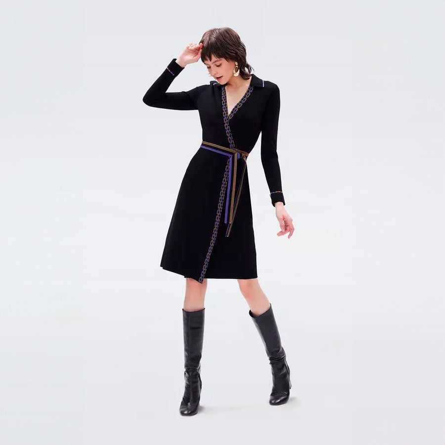 Charissa Wrap Dress in Black – rue de can