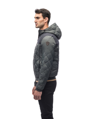 Elroy Men's Quilted Hooded Jacket Foggy Blue/H. Navy