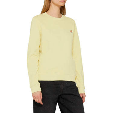 Women's Fox Head Patch Regular Sweatshirt Chalk Yellow