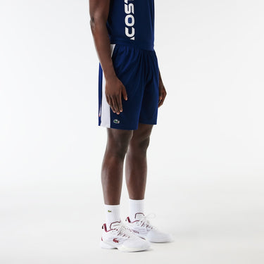 Men's Lacoste Tennis x Daniil Medvedev Regular Fit Shorts Navy Blue / White