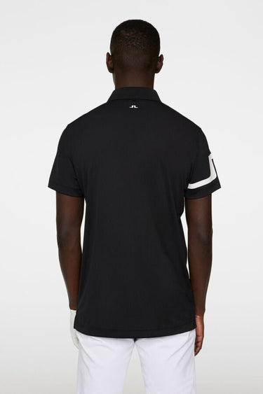 J.LINDEBERG HEATH GOLF POLO BLACK