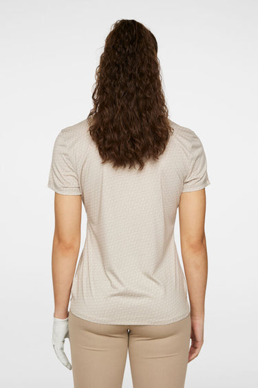 J.LINDEBERG CAITLYN POLO SHADOW BRIDGE KHAKI