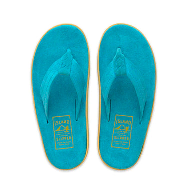 Island Slipper Men's Suede Thong Turquoise