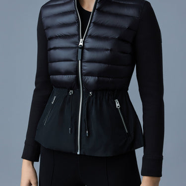 JOYCE Hybrid jacket with peplum Black