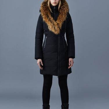 KAY down coat with natural fur Signature Mackage Collar Black