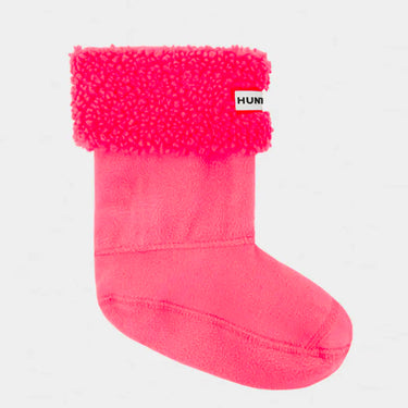 Kid's Sheepy Fleece Cuff Boot Sock Hyper Pink