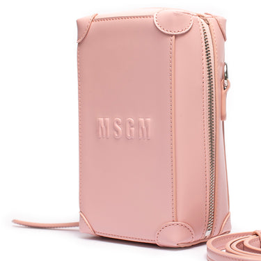 MSGM Embossed Logo Trunk Bag Pink