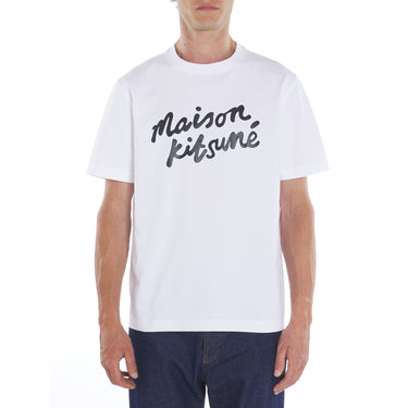 Maison Kitsune Handwriting Comfort Tee Shirt White / Black