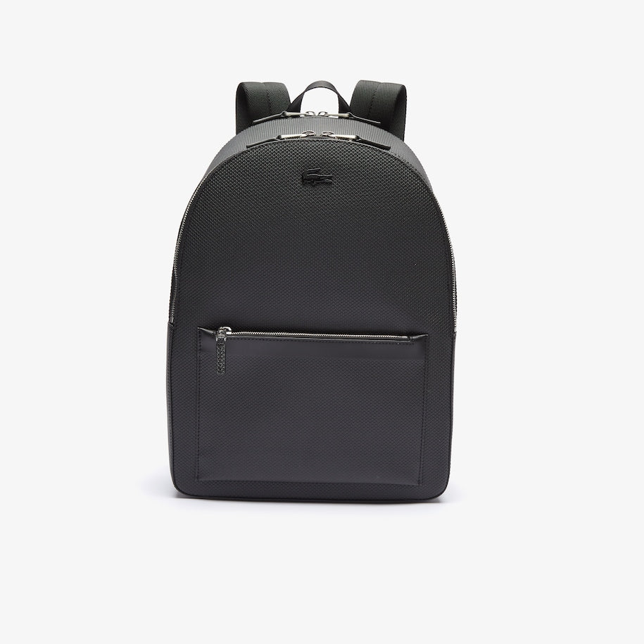 Men's Chantaco Matte Piqué Leather Backpack, LACOSTE
