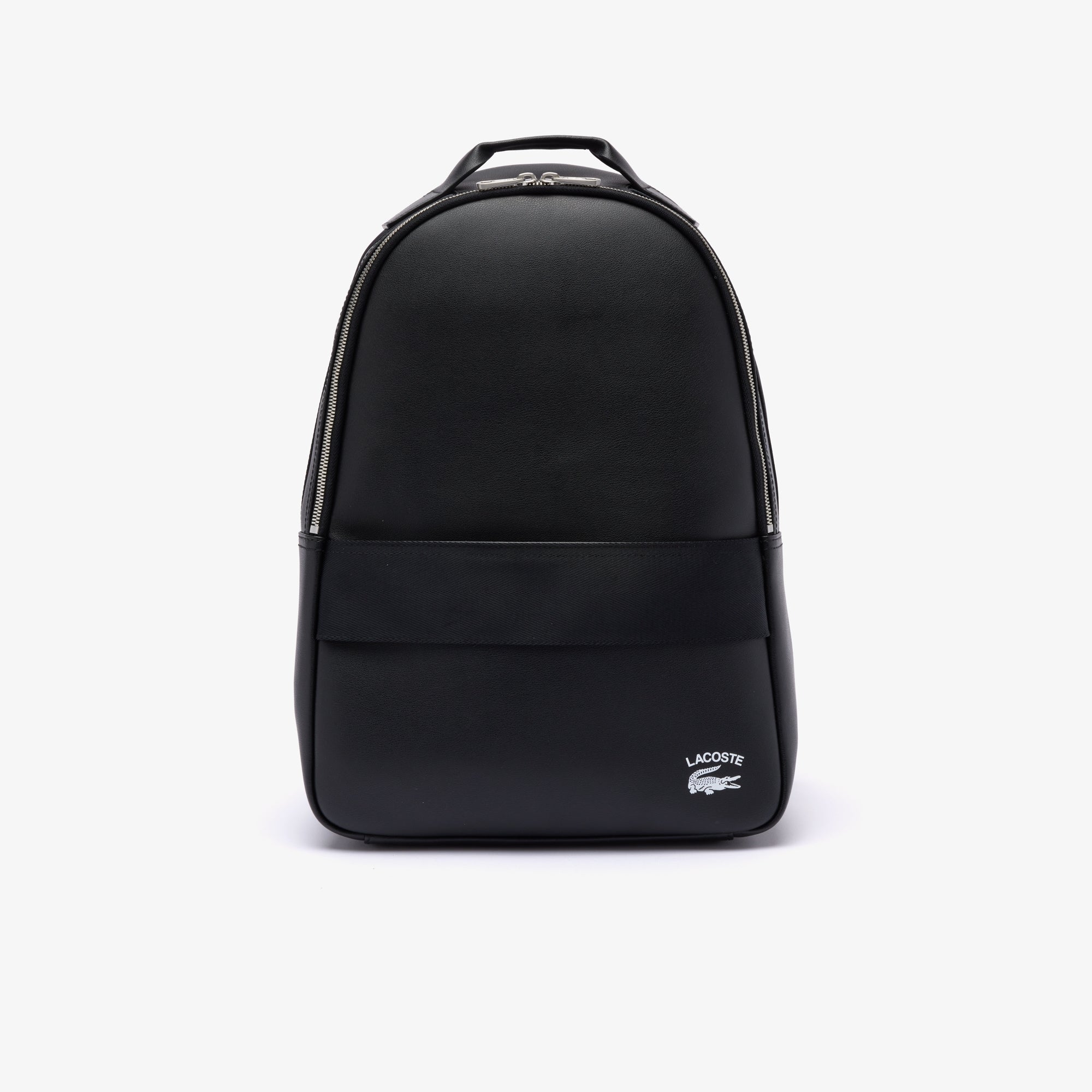 black leather sporty backpack Lacoste Men's Practice Leather Backpack