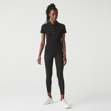 Women's Slim Fit Stretch Cotton Piqué Polo Black