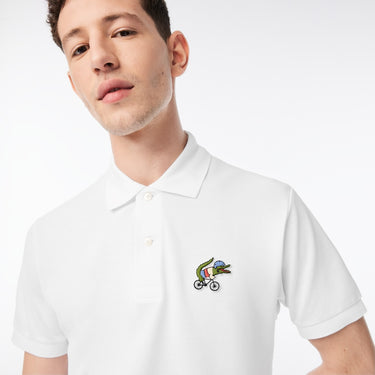 Men’s Lacoste x Netflix Organic Cotton Polo White