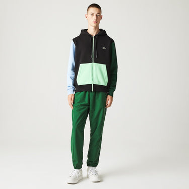 Men's Classic Fit Colorblock Zip-Up Hoodie Black / Green / Blue / Light Green