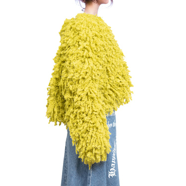 Sweater with "Boucle Meta fur" concept Yellow