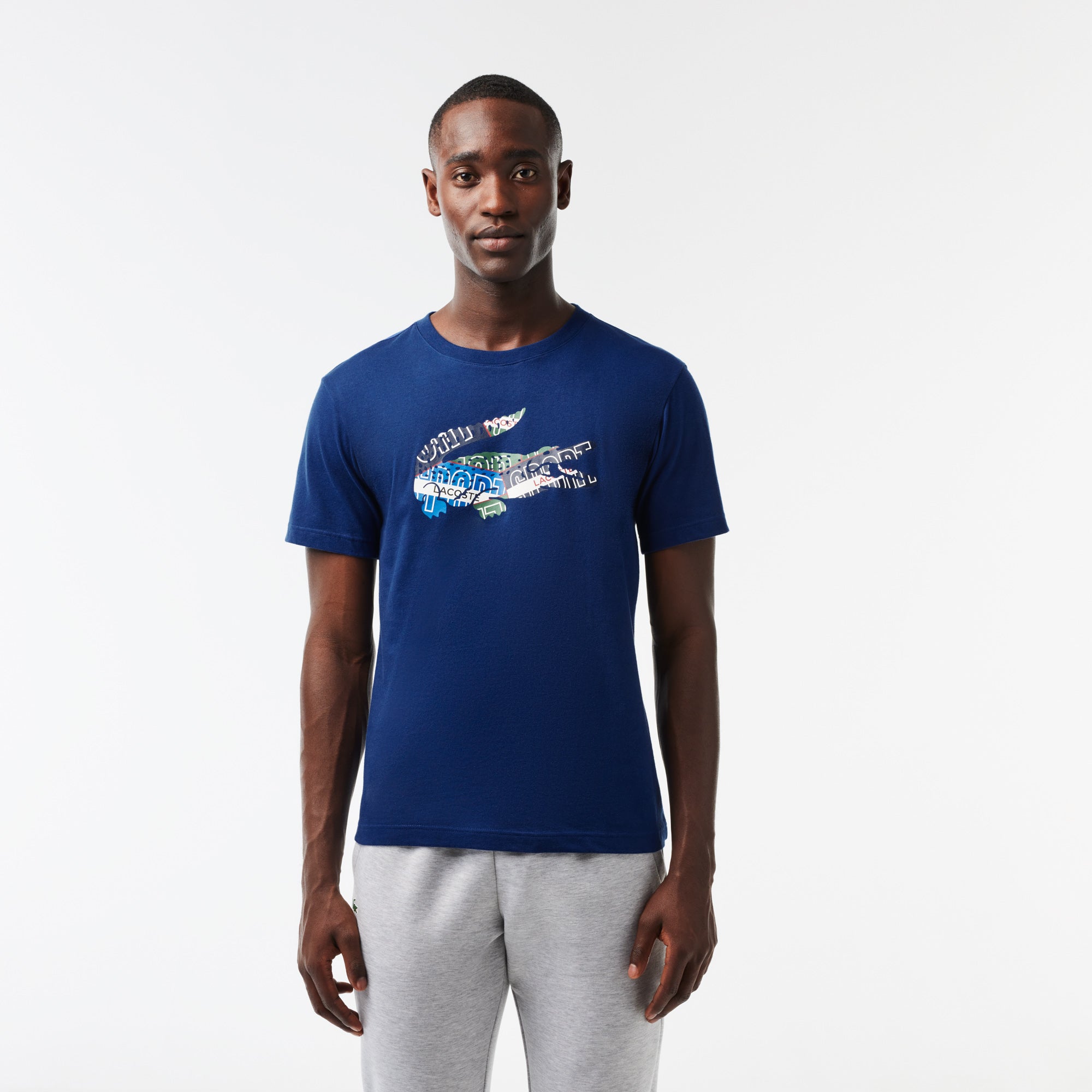Sport – Cotton rue Jersey T-shirt can Blue de Navy