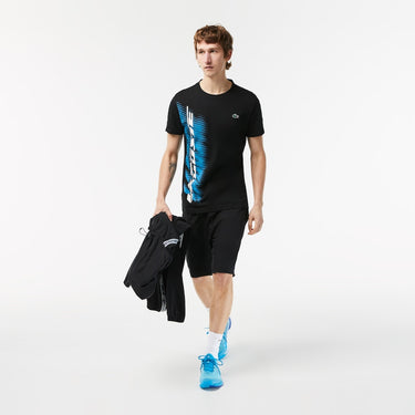 Men’s SPORT Regular Fit T-Shirt with Contrast Branding Black