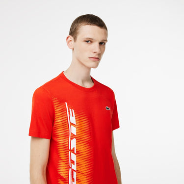 Men’s Sport Regular Fit T-shirt With Contrast Branding Red