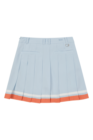 Women's Color Tipping Pleats Skort Light Blue