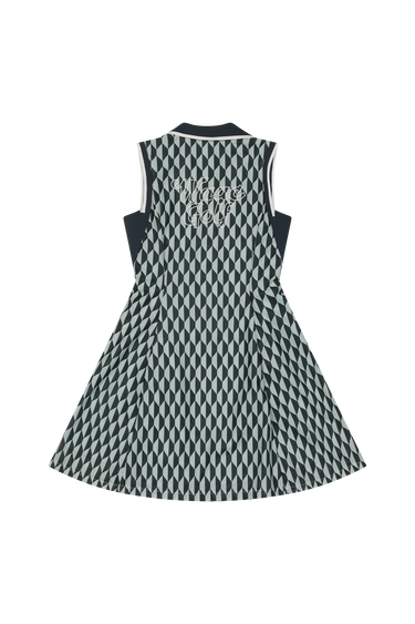 Women's Optic Block Sleeveless Dress Mint