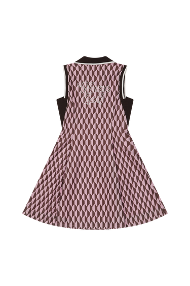 Women's Optic Block Sleeveless Dress Light Pink