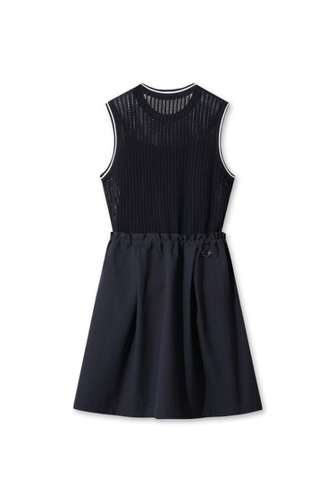 Women's Mesh Knit Dress NAVY