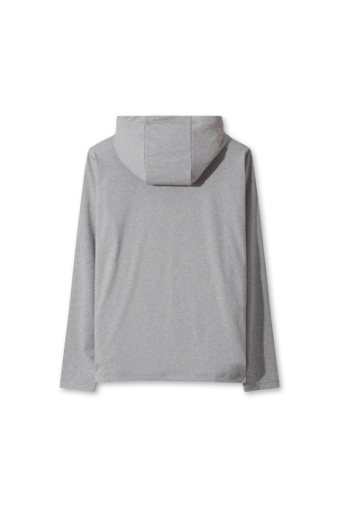 Men's Athletic Essential Melange Jersey Hoodie GREY