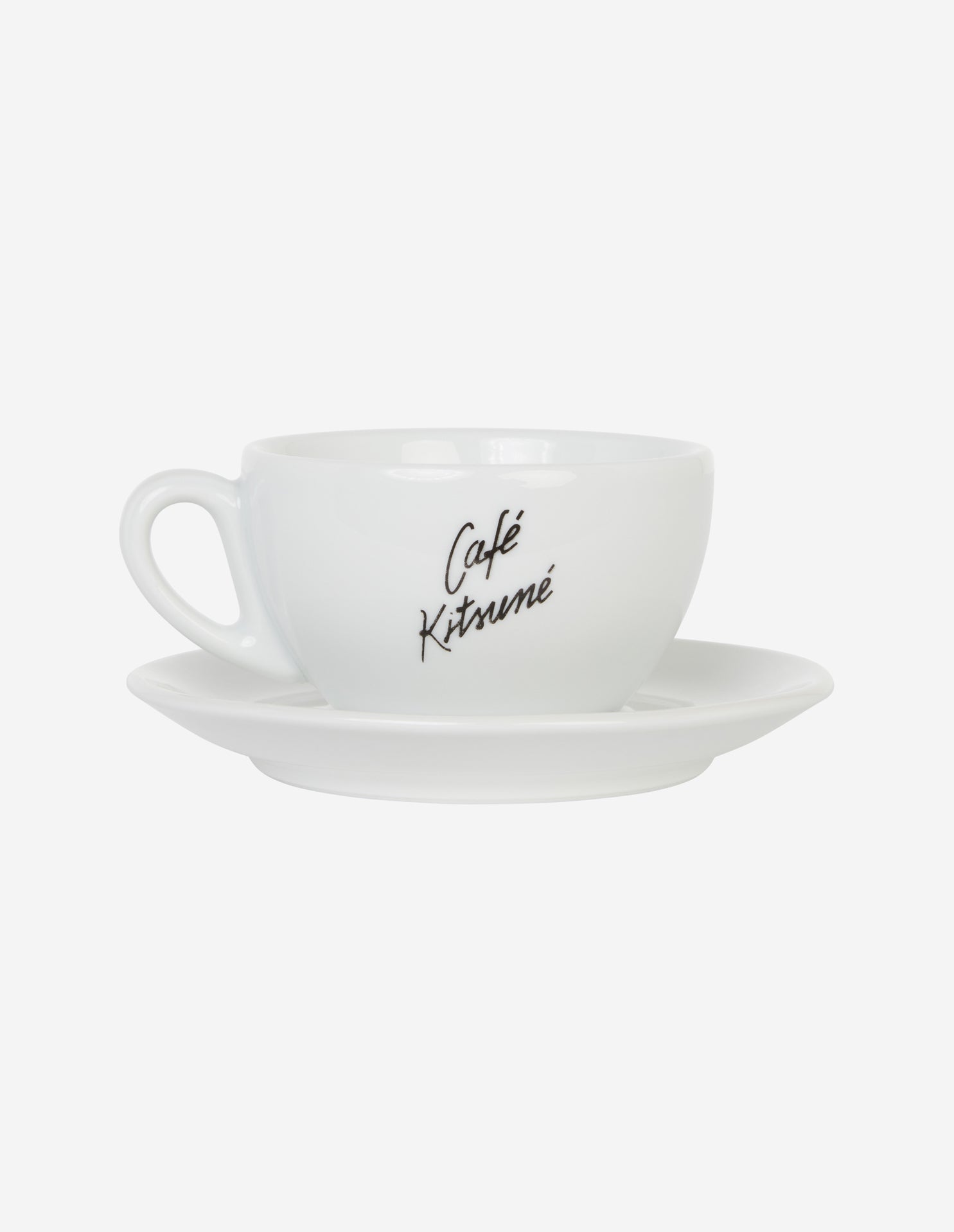 Maison Kitsuné Cup & Saucer Ceramic Size L White – rue de can