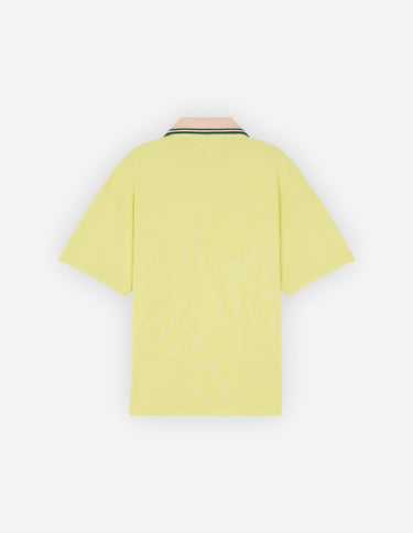 Tonal Fox Head Patch Polo Lemon