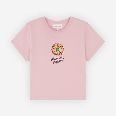 Women's Floating Flower Baby Tee-shirt Mist Pink