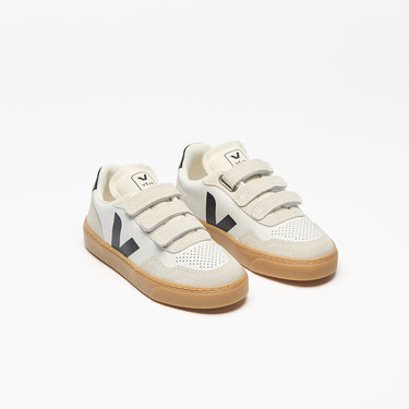 Kids' V-90 LEATHER WHITE BLACK NATURAL