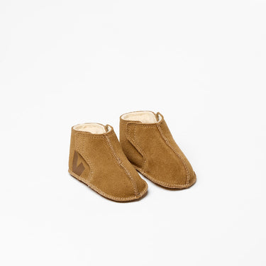 Kids' ORSO FURED SUEDE CAMEL COGNAC