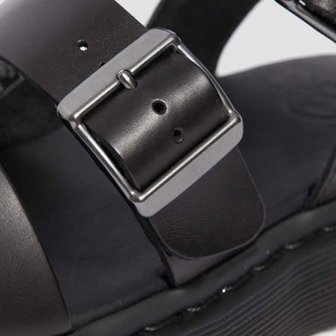 Unisex Gryphon Brando Leather Gladiator Sandals Black