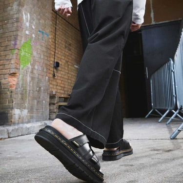Men's Daxton Leather Slide Sandals Black