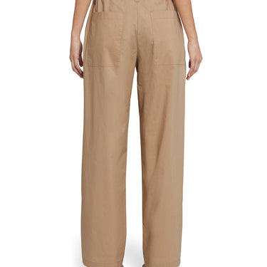 Cotton Full-length Straight Pants Beige