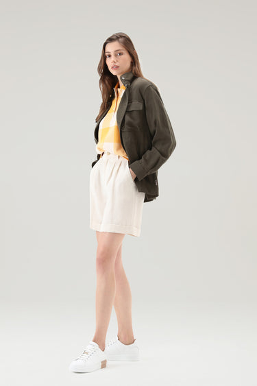 American Check Polo in Yarn-Dyed Stretch Cotton Blend FIRE YELLOW BUFFALO