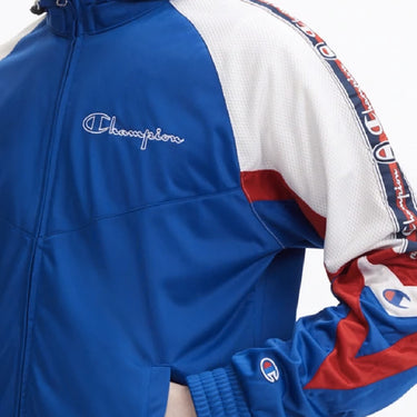 Champion Europe Archive Jacquard Logo Tape Hooded Track Jacket Surf The Web