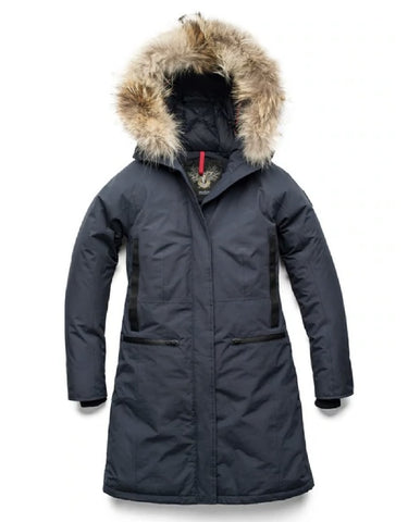 Nobis ALISSA LADIES MIDI FITTED PARKA NAVY