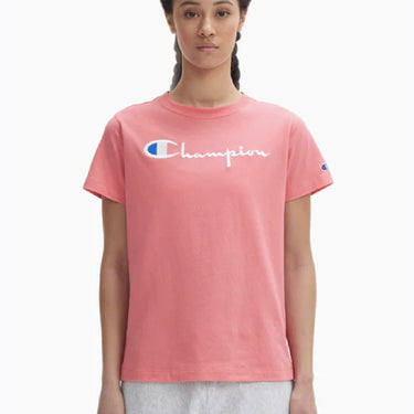 CHAMPION EUROPE<br>T-SHIRT WITH FULL CHEST LOGO SIDELINE RED