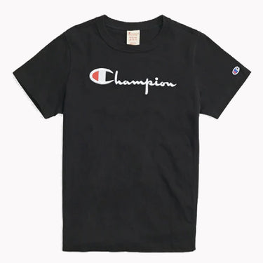CHAMPION EUROPE<br>T-SHIRT WITH FULL CHEST LOGO BLACK