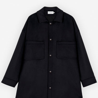 FULLY LINED TWO POCKETS OVERSHIRT BLACK