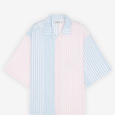Men's Hawaiian Shirt Color Block Stripes