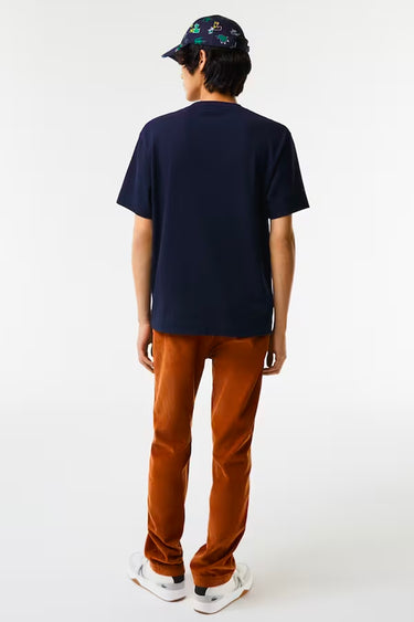 Men's Relaxed Fit Oversized Crocodile T-Shirt MARINE